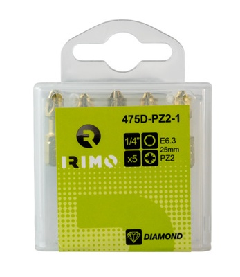 Punta de diamante PZ3 de 1/4", 25 mm, caja de 5 piezas