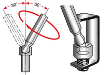 Llave tipo allen larga con bola y clip para colgar, 4 mm